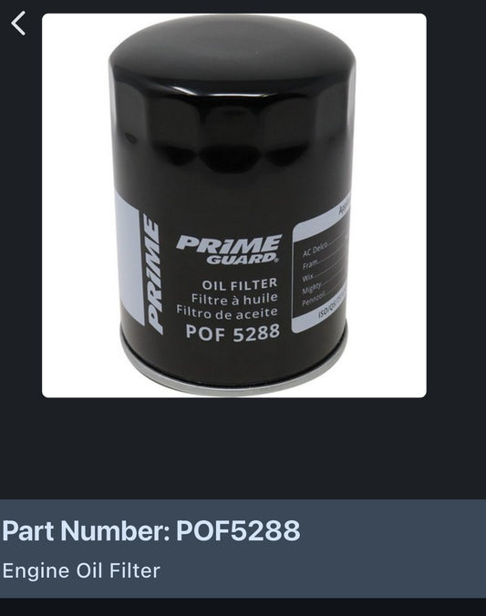 Primeguard oil filter POF 5288