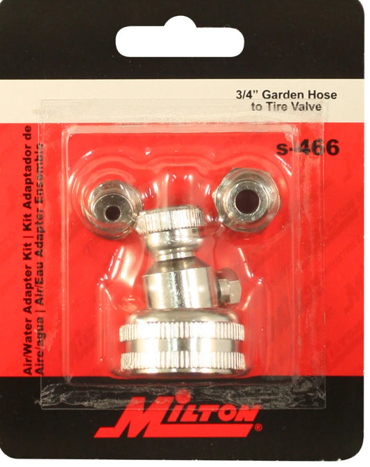3/4” Garden Hose To Tire Valve Adapter Kit Milton S466