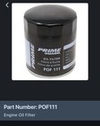Primeguard oil filter POF 111