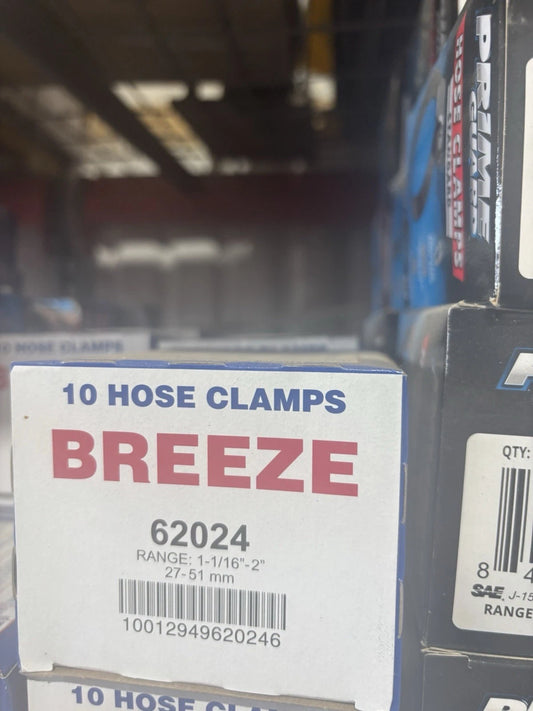 62024, CC24, Breeze Stainless Steel Hose Clamps, 1 1/16"- 2", 27-51mm